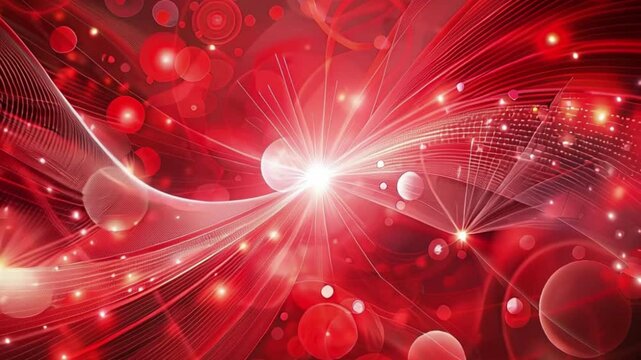 Abstract background. Trendy business website template with copy space. Nice red texture with red transparent stripes. Raster image. Smooth lines, circles