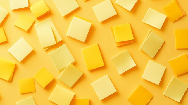 Yellow sticky notes in various styles. Multicolor post-it notes included. Vector illustration. 
