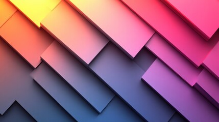 Obraz premium Abstract Colorful Layered Geometric Design