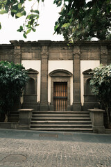 old stone house on the street