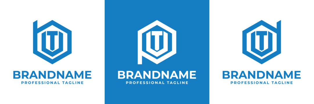 Letters BUT PUT DUT Hexagon Logo, for BUT BTU PUT PTU DUT DTU initials