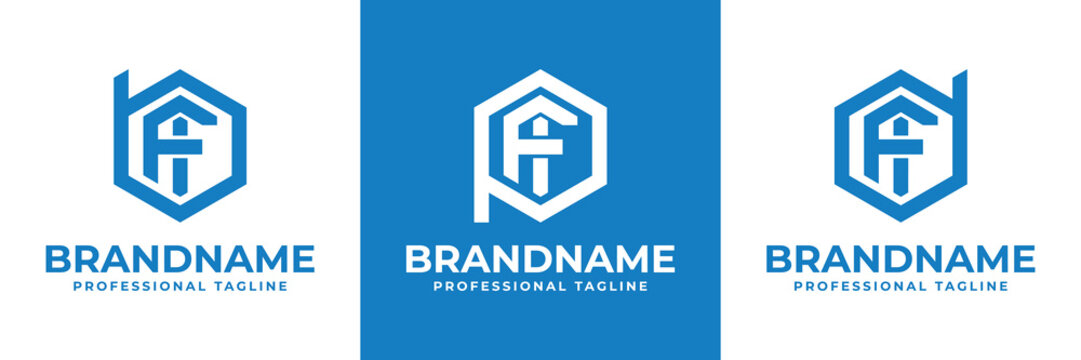 Letters BFI PFI DFI Hexagon Logo, for BFI BIF PFI PIF DFI DIF initials