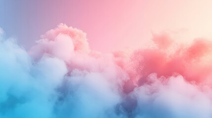 Fototapeta premium Soft Pink and Blue Cloudy Background for Design