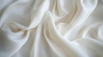 Fototapeta premium Smooth White Fabric with Subtle Folds and Texture