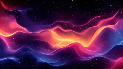 Obraz premium Abstract Cosmic Waves Of Vibrant Hues And Stellar Dust