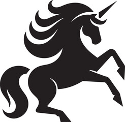 Obraz premium Minimalist Unicorn Silhouette – Dreamy Fairytale Design