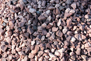 Vibrant crushed stones create a textured landscape for projects