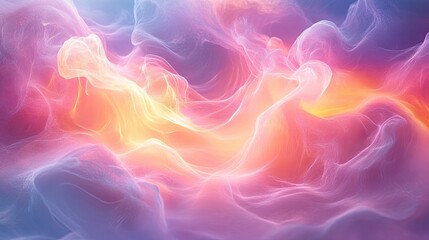Fototapeta premium Abstract Pastel Waves of Light and Color