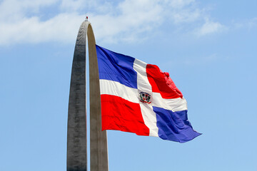 Dominican Republic's flag at Flag Square in Santo Domingo