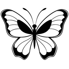 Butterfly silhouette vector illustration 