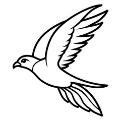 Falcon diving in sky silhouette vector illustration 