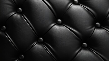 Fototapeta premium Natural Leather Texture in Deep Black Tone