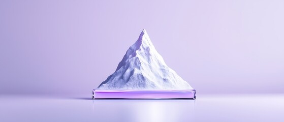 Obraz premium Stylized mountain design in a serene purple background for modern aesthetics.