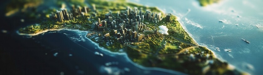 Obraz premium International climate accords, like the Paris Agreement, encourage nations and businesses to invest in green initiatives.