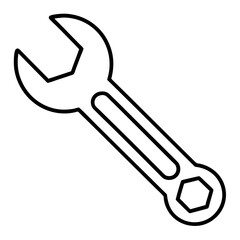 Wrench silhouette vector illustration 