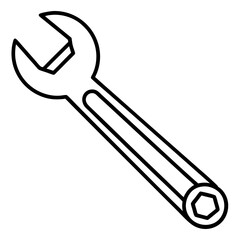 Wrench silhouette vector illustration 
