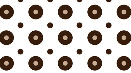 Obraz premium Abstract Pattern of Brown Circles on White Background Design