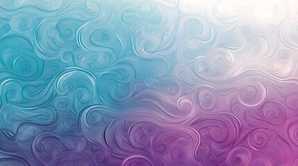 Abstract swirling pattern in shades of teal purple and white