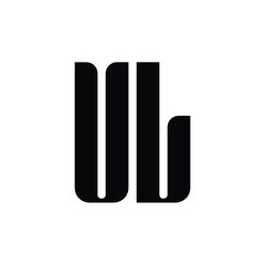 VL monogram logo design letter text name symbol monochrome logotype alphabet character simple logo