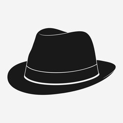Classic Fedora Hat Icon for Fashion Logos.