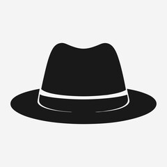 Classic Fedora Hat Icon for Fashion Logos.