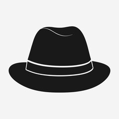 Classic Fedora Hat Icon for Fashion Logos.