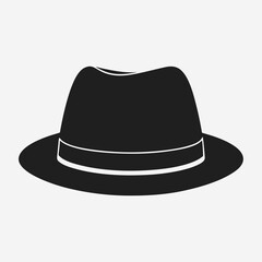 Classic Fedora Hat Icon for Fashion Logos.