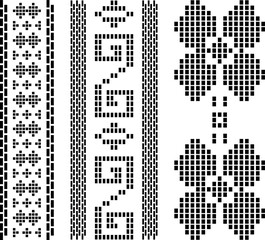 Diseños de textil de Oaxaca México vector