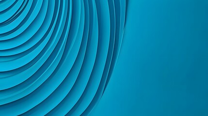 Obraz premium Abstract Blue Waves with Layered Curves on a Vibrant Background