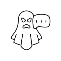 Ghost Message icon vector stock illustration