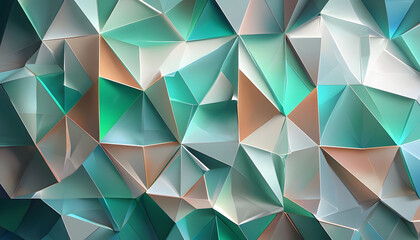 Fototapeta premium abstract geometric background, Minimalist 3D Rendering of Geometric Shapes in Ivory Tones