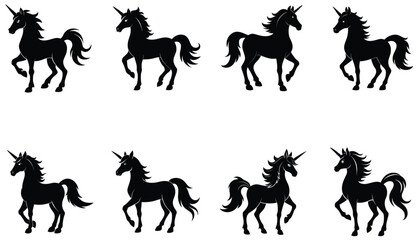 Fototapeta premium horse silhouettes vector