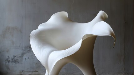 A unique calla lily with smooth white petals and an elegant shape.