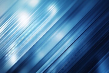 Abstract diagonal lines in shades of blue create a dynamic background.