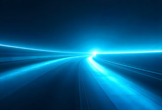 Abstract blue light lines background