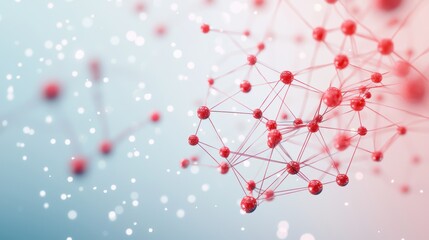 Obraz premium A network of interconnected atoms forming a complex, three dimensional circuit, symbolizing the interconnectedness of technology and data in the digital age.