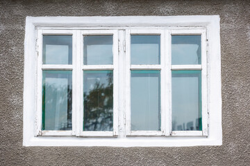 Fototapeta premium Silent Stories,Texture of Old Windows and Traditional Architecture