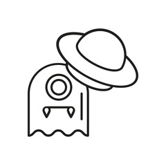 Alien icon vector stock illustration