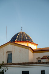 Church of St. James and St. Anne at sunrise in the tourist city of Benidorm in Alicante, Spain in 2024
