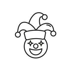 Clown smile icon vector stock illustration