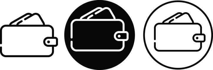Wallet icon set vector eps10.