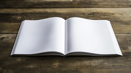 Fototapeta premium High-Resolution Mockup of an Open Magazine Spread