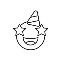 Star Eyes icon vector stock illustration