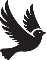 Obraz premium A flying bird Vector Silhouette.