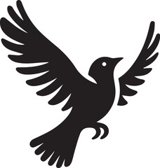 Fototapeta premium A flying bird Vector Silhouette.