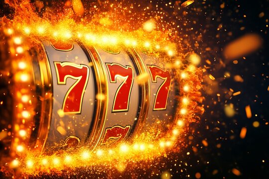 This dynamic online casino banner highlights the essence of leisure and excitement, featuring the iconic 777 symbol, gold jackpot elements, and festive casino lights.

