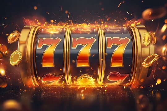 This dynamic online casino banner highlights the essence of leisure and excitement, featuring the iconic 777 symbol, gold jackpot elements, and festive casino lights.

