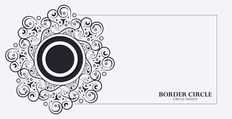 Decorative circle ornamental background design template