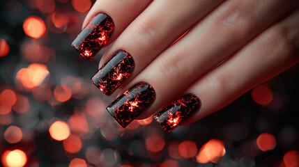 Futuristic black armored robots with glowing red eyes in a dystopian sci-fi setting, evoking a sense of artificial intelligence takeover