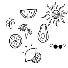 Summer Hand drawn illustrations